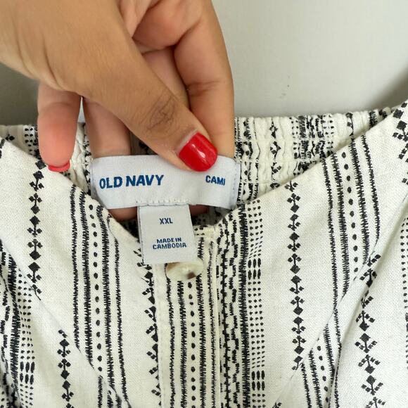 Old Navy Womens Linen Blend Dress XXL Plus Button Front Cami Beachy Lagenlook - Picture 5 of 8